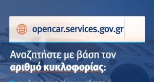 opencar open car ααδε gov.gr αναζήτηση οχήματος ανασφάλιστο πινακίδα αριθμός κυκλοφορίας