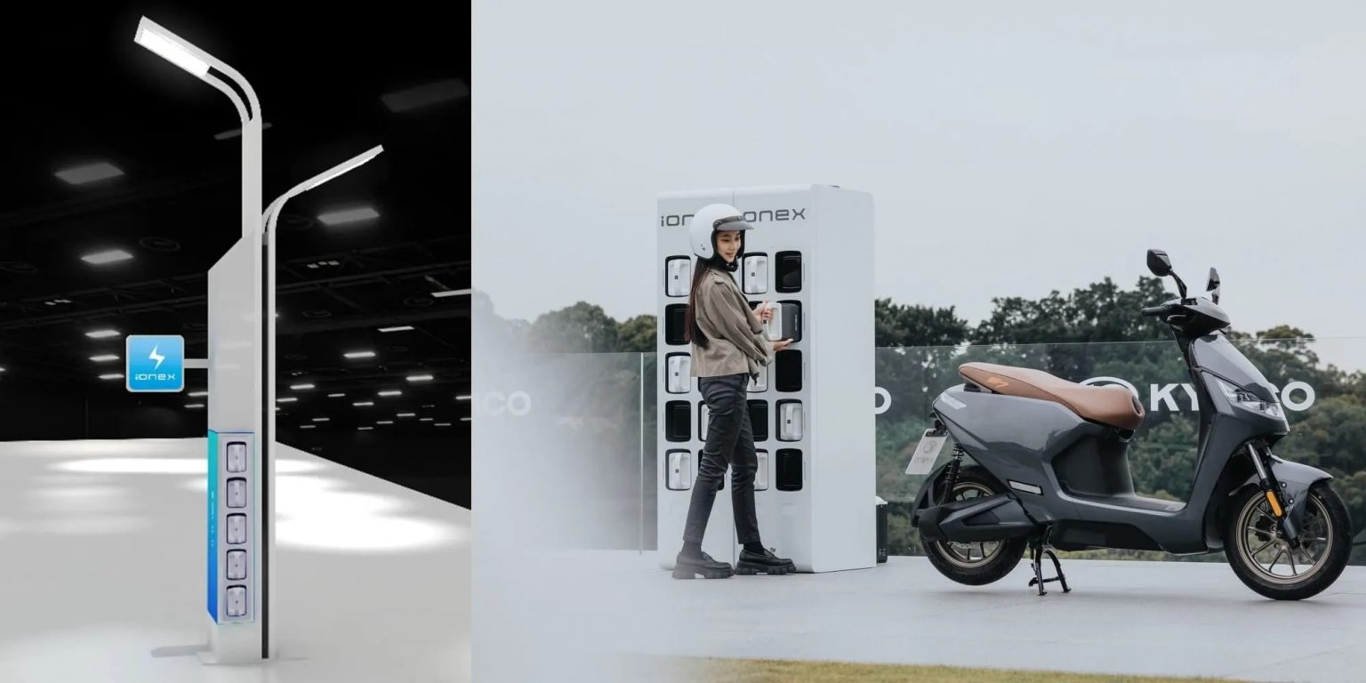 kymco ionex smart streetlights swappable batteries swap stations ηλεκτρικά σκούτερ μπαταρίες αφαιρούμενες smart cities (1)