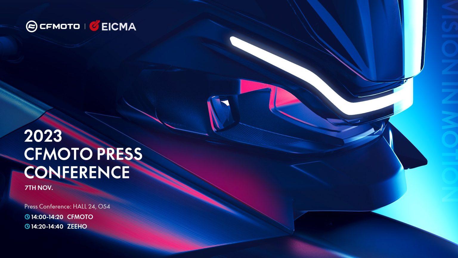 CFMOTO και ZEEHO στην EICMA 2023 CFMOTO PRESS CONFERENCE