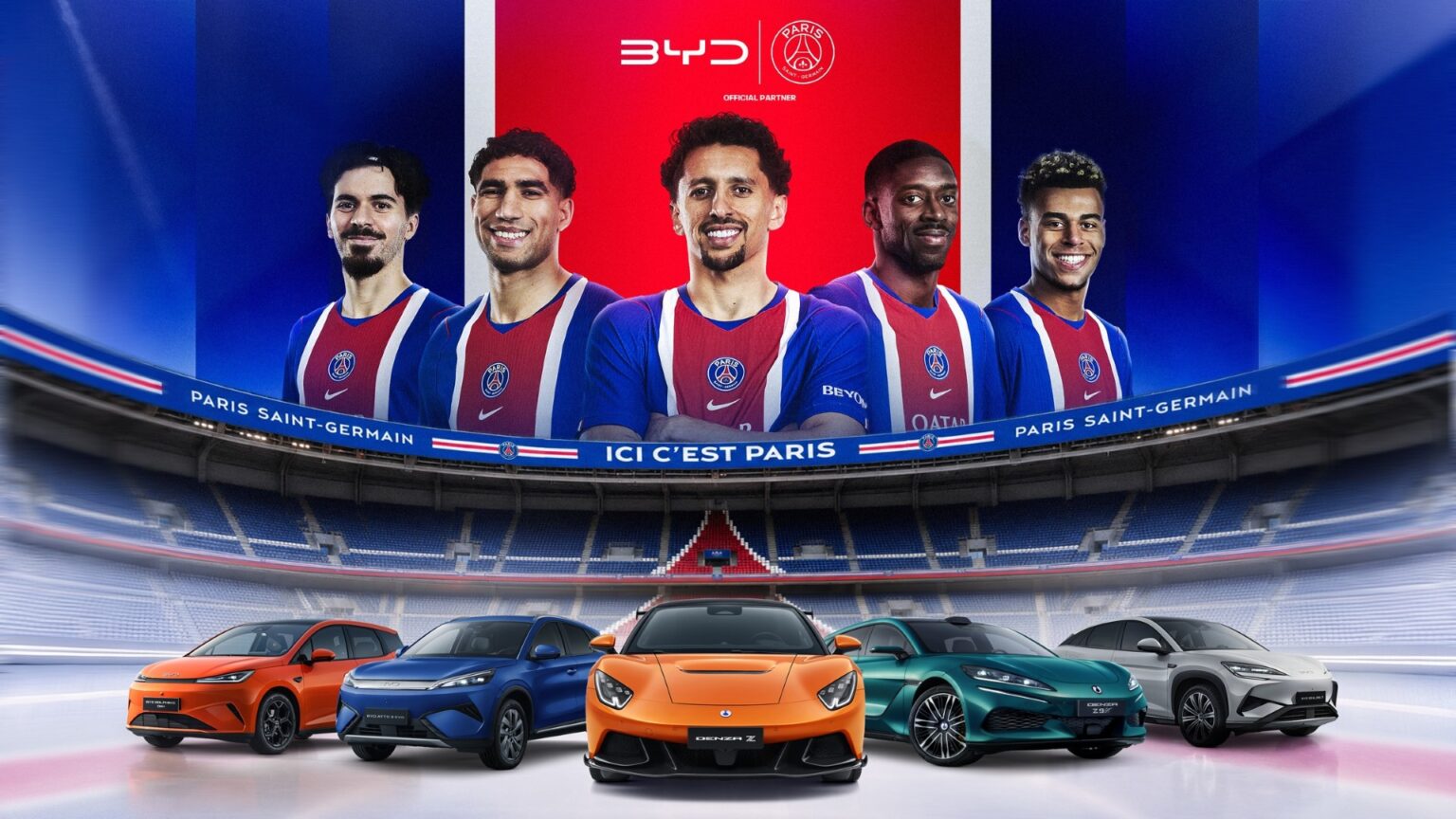 Ο Όμιλος BYD γίνεται επίσημος Automotive Partner της Paris Saint-Germain